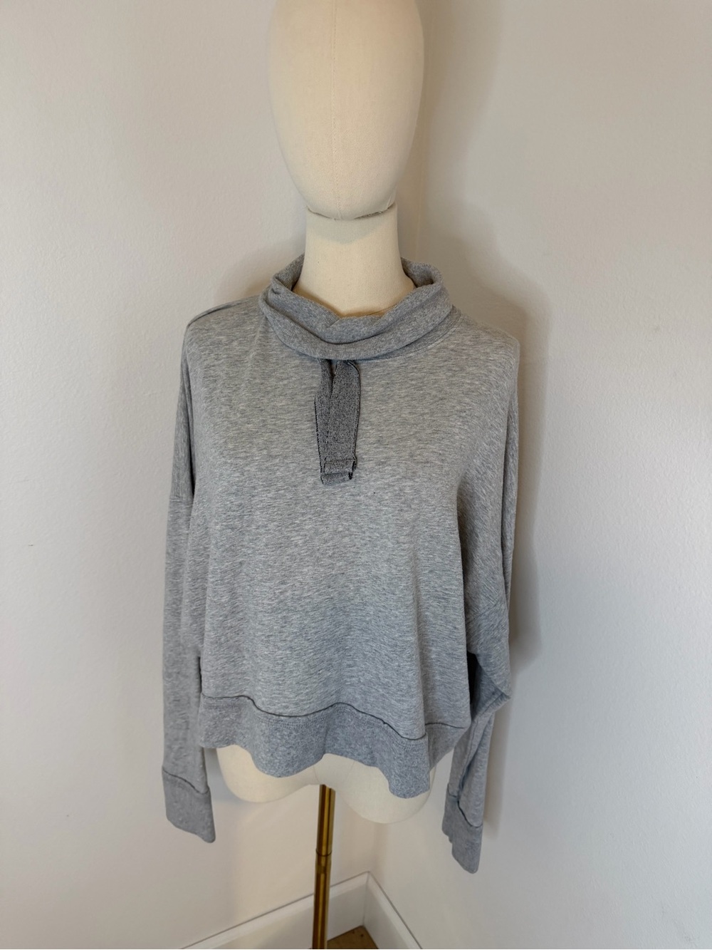 FP‎ Movement by Free People Heather Gray Cowl Pullover Sweatshirt Medium